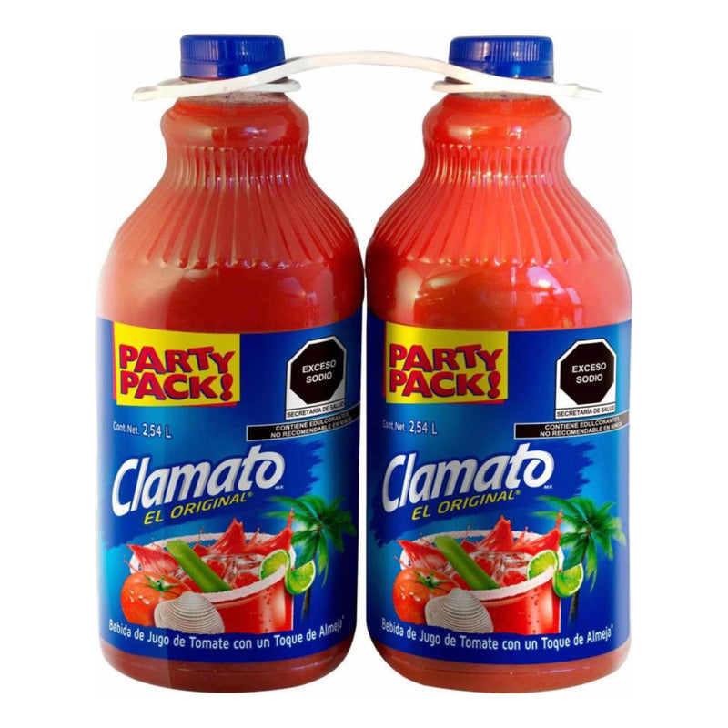 Jugo De Tomate Clamato Party Pack De 2.54l (2piezas)