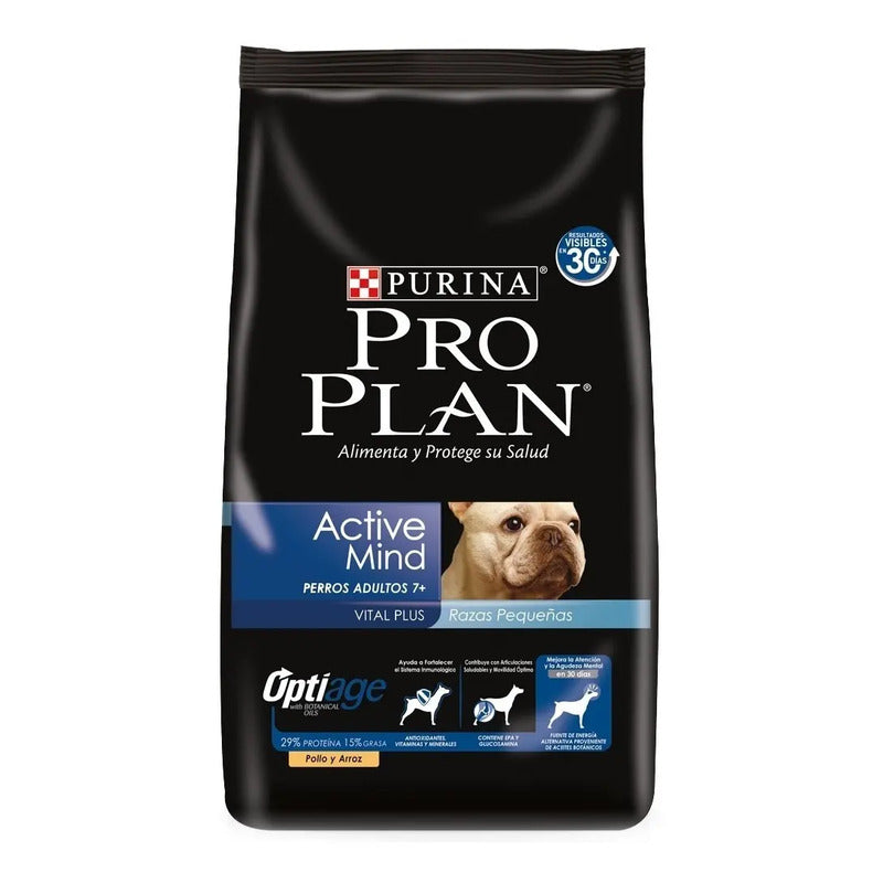 Alimento Pro Plan Optiage Active Mind Razas Pequeñas Para Perro Senior De Raza Pequeña Sabor Pollo Y Arroz De 7.5 Kg