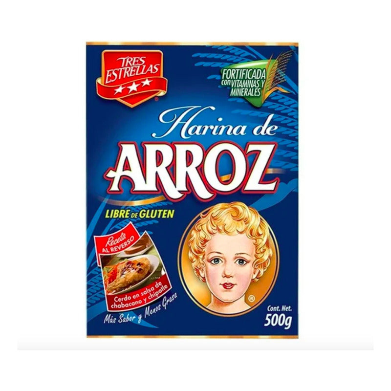 Harina De Arroz Tres Estrellas 500 G