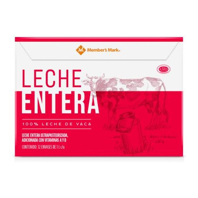 Leche Entera 12pzas De 1l Members