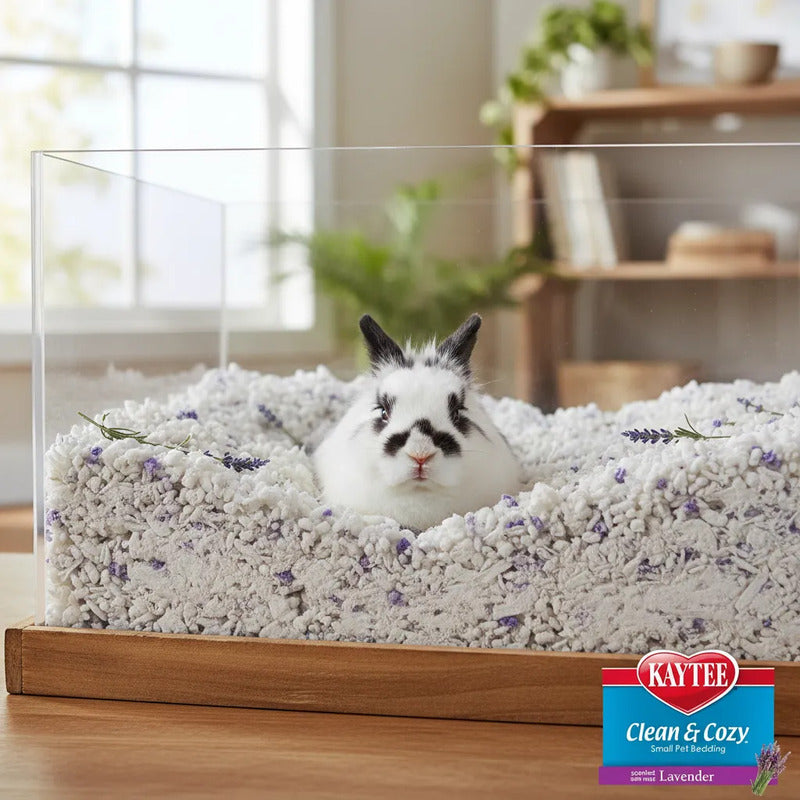 Sustrato De Papel Esencia De Lavanda Pequeñas Mascotas 49.2l Gris