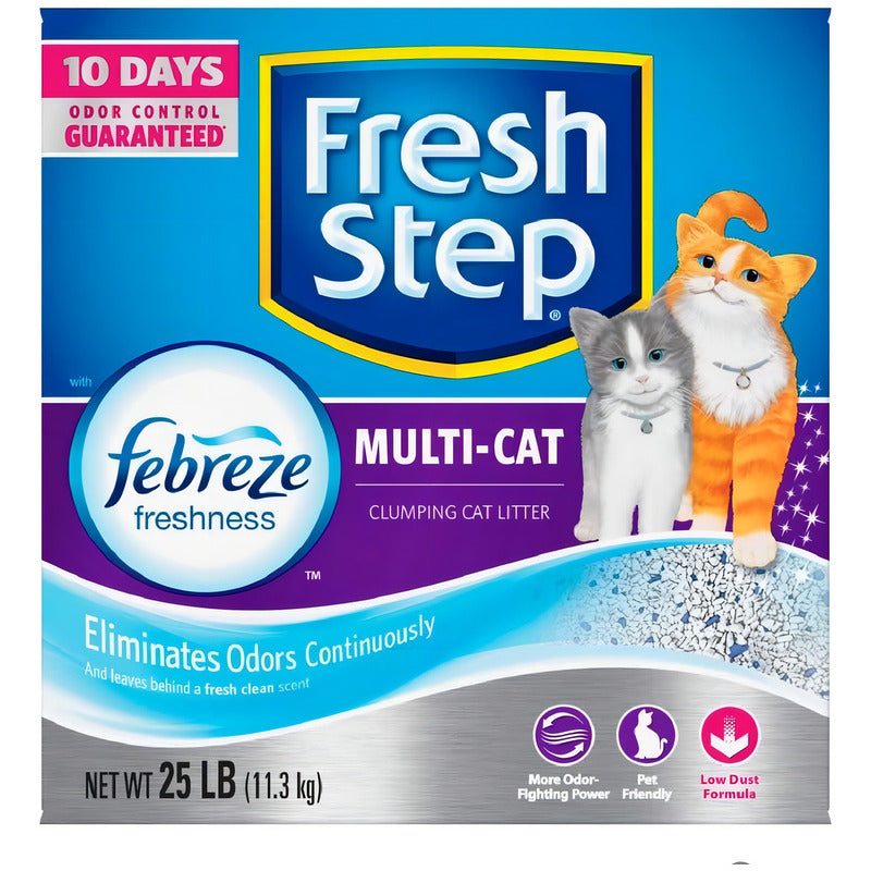 Arena Para Gato Fresh Step Multi Cat Con Febreze 11.3kg