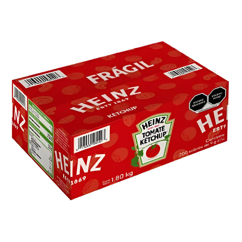 Salsa Catsup Heinz Ketchup 200 Sobres De 9gr C/u Porcionada