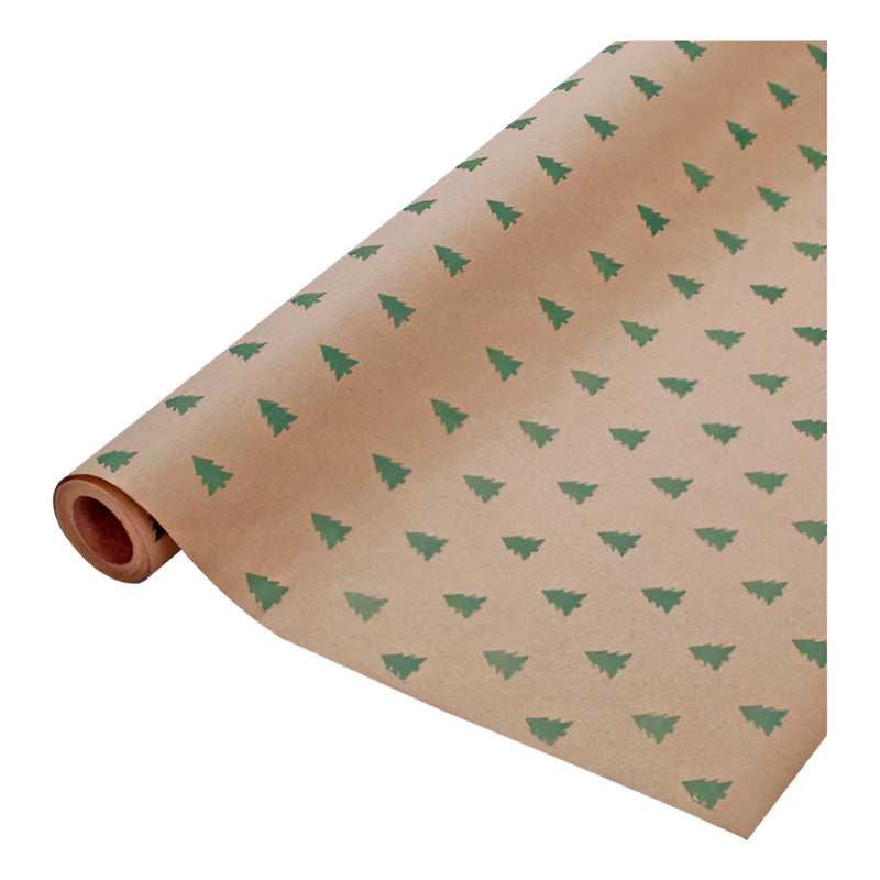 Papel Kraft Diseño De Pino 3 Rollos De 65cm X 5m Kraft Papel Kraft Diseño De Pino