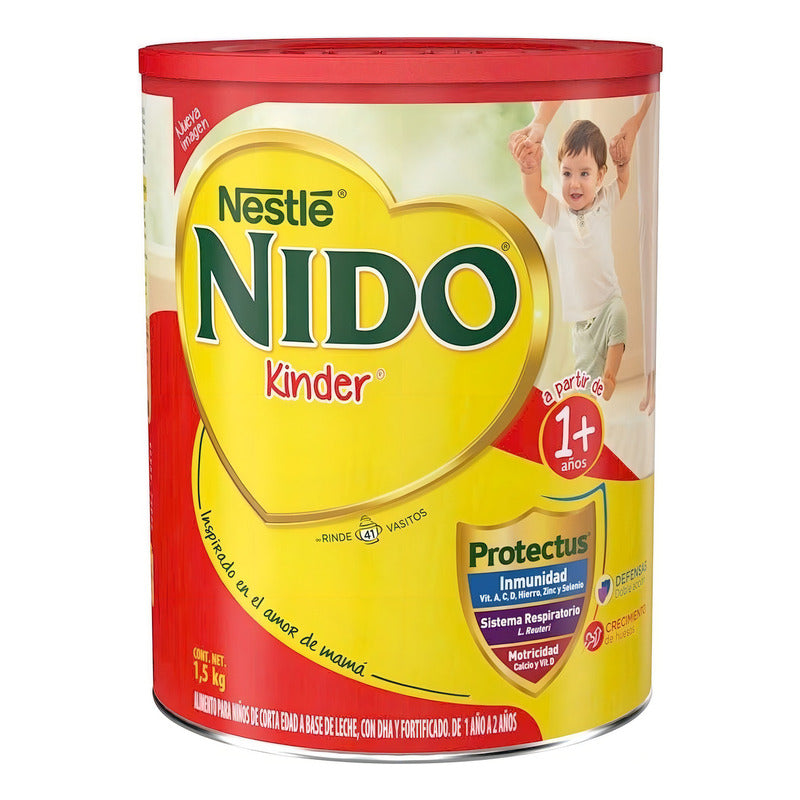 Leche De Fórmula En Polvo Sin Tacc Nestlé Nido Kinder En Lata De 1 De 1.5kg - 2 Meses A 3 Años