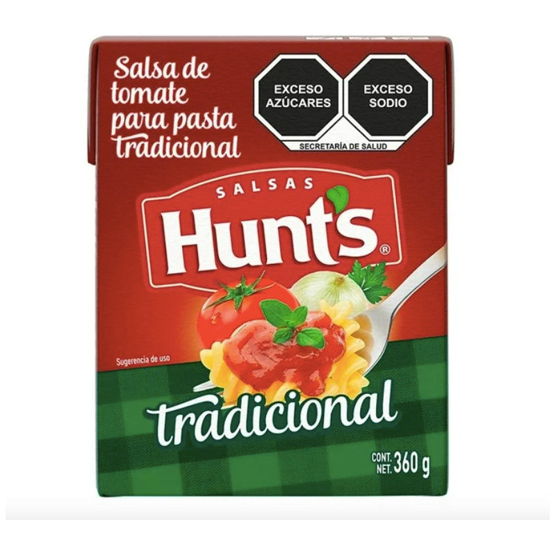 Salsa Para Pasta Hunts De Tomate Tradicional 6 Pzas De 360gr