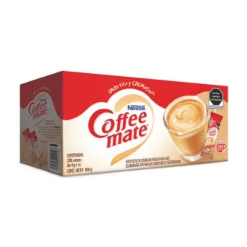 Sustituto De Crema Coffee Mate Nestlé 200 Pzas De 4g