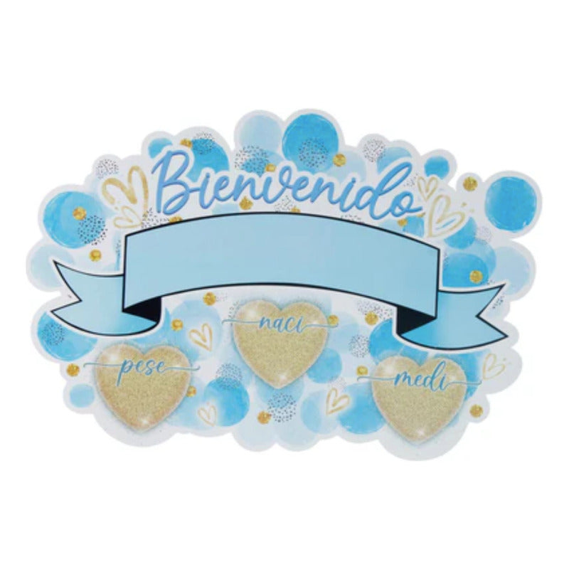 Letrero De Bienvenido Para Baby Shower Rosa De 33x48cm 1 Pz Letrero Bienvenido Baby Shower