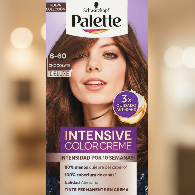 Tinte Para Cabello Palette 6-60 Chocolate Delux 2 Pz De 50ml 6-60 Chocolate Deluxe