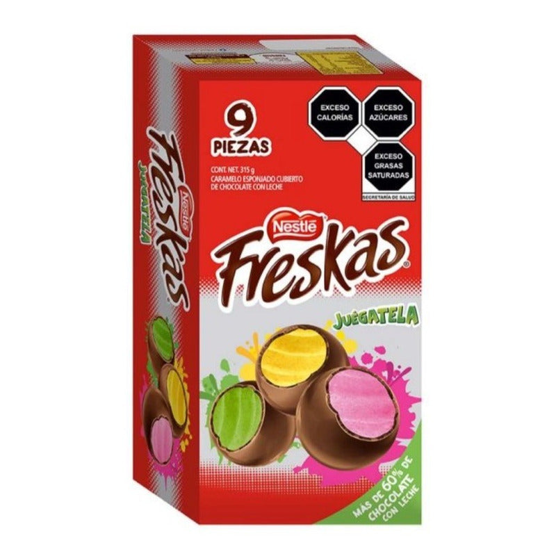 Chocolate Freskas 9 Piezas De 35 Gramos (5 Cajas)