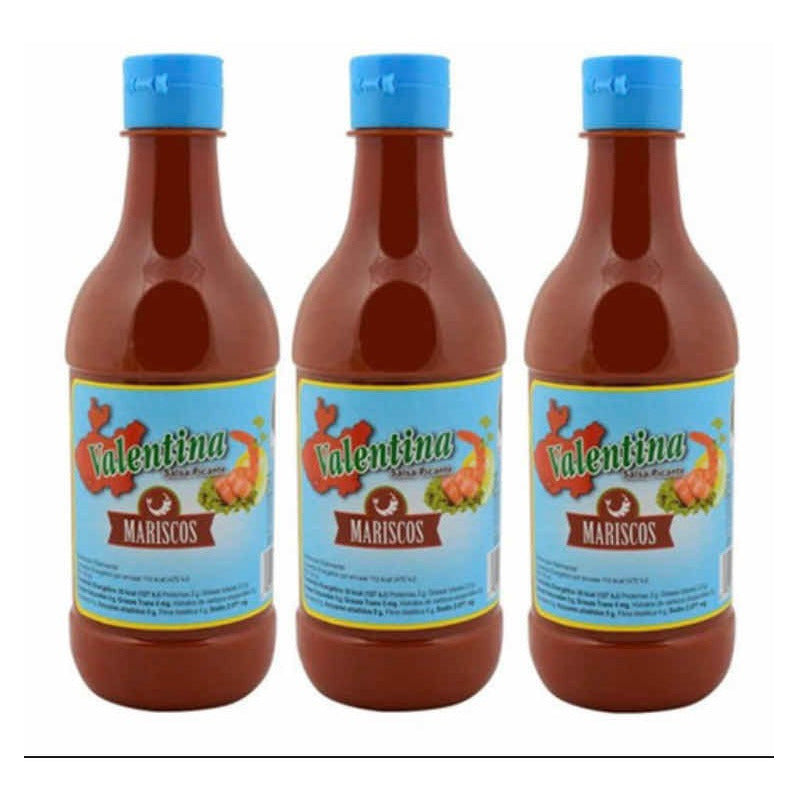 Salsa Picante Valentina Mariscos De 370ml C/u (3piezas)