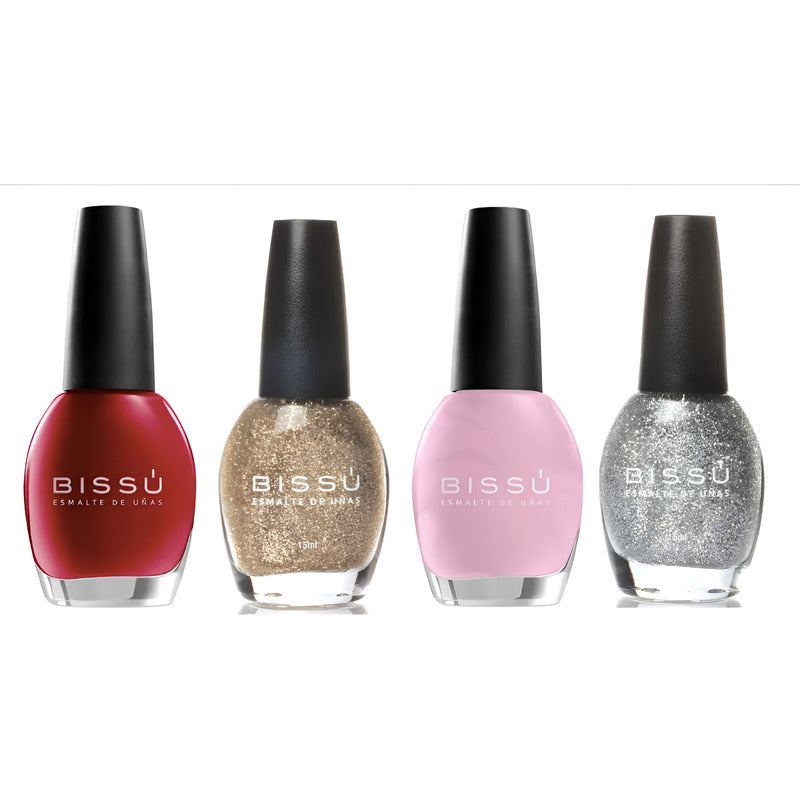 Esmalte De Uñas Bissú Colores Surtidos 3 Piezas De 15ml Surtido