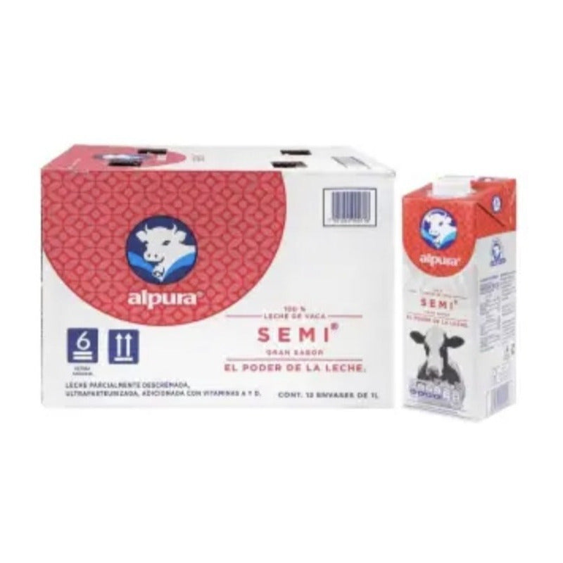 Leche Alpura Semidescremada 1l (12piezas)