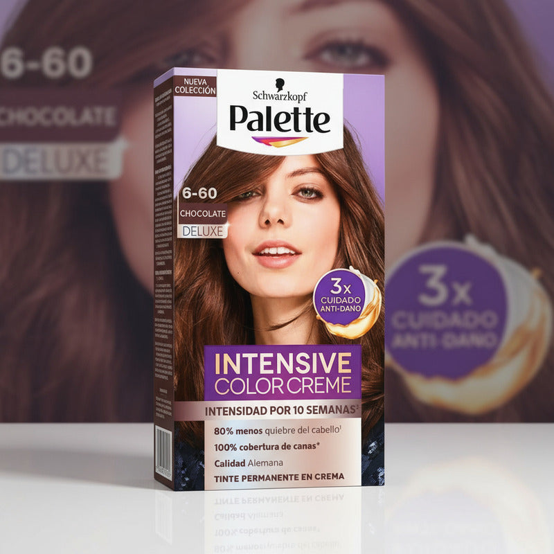 Tinte Para Cabello Palette 6-60 Chocolate Delux 6 Pz De 50ml 6-60 Chocolate Deluxe
