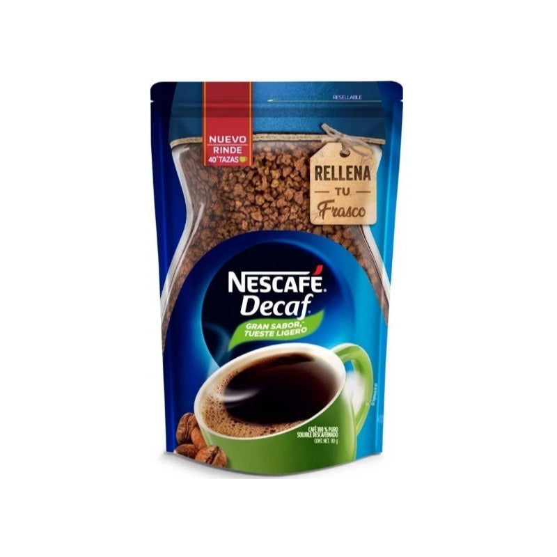 Café Nescafé Decaf Soluble Descafeinado De 80g(3 Bolsas)