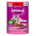 Alimento Gato Whiskas Gatitos Fillets Res 85gr (24 Sobres)