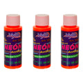 Pintura Acrílica Naranja Neón 3 Piezas De 59ml Naranja Neón