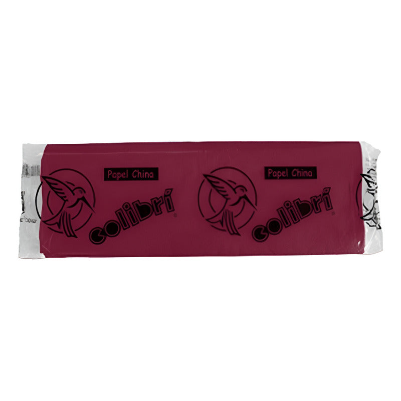 100 Pliegos Papel China, Color Vino Vino