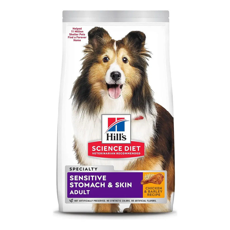 Alimento Seco Para Perro Adulto Hill's Science Diet Piel Y Estómago Sensible De Pollo 13 Kg