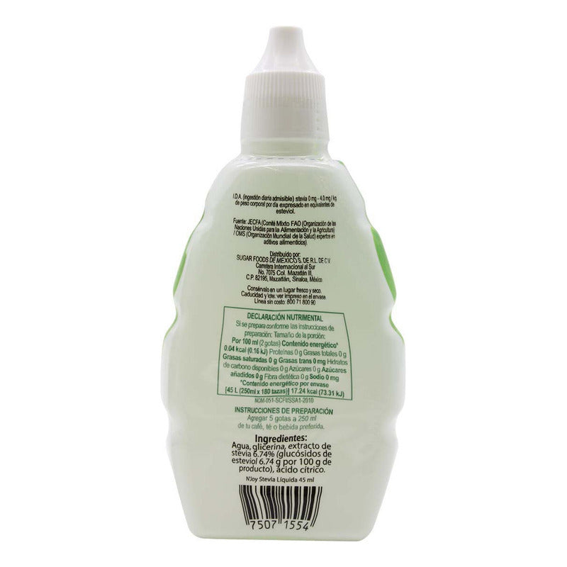 Endulzante N'joy Stevia Líquida 45ml