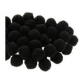 Mercería Pom Poms De 19mm Color Negro 2 Paq De 100pz