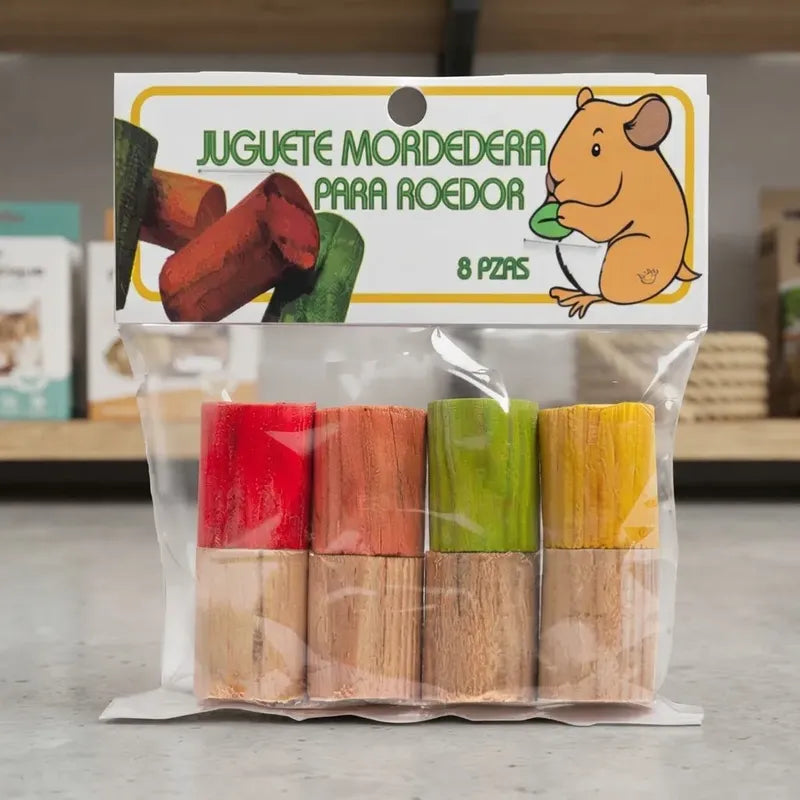Masticables De Cilindros Para Pequeños Mamíferos, 8 Piezas.