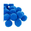 Mercería Pom Poms De 50mm Color Azul 1 Paquete Con 30pz