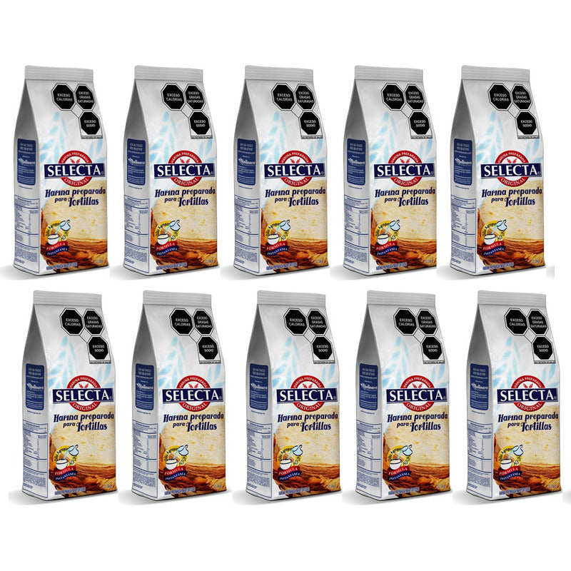 Harina Para Tortillas Selecta De 1 Kilo (10 Piezas)