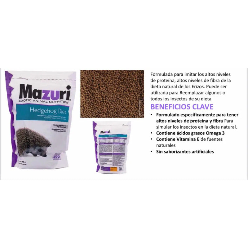 Mazuri Alimento Extruido Para Erizo Tierra Insectivoro
