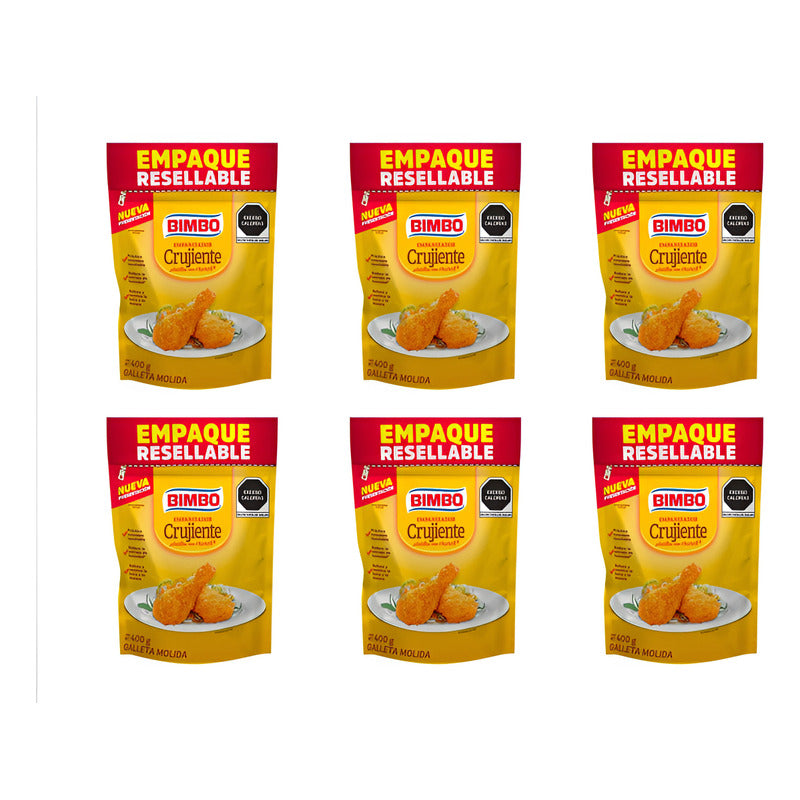 Empanizador Bimbo Crujiente Galleta Molida 6 Piezas De 400gr