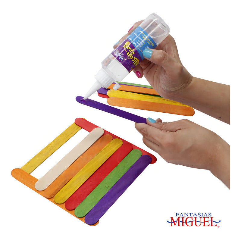 Mylin Pegamento Silicón Liquido Manualidades, Escolar 3pz