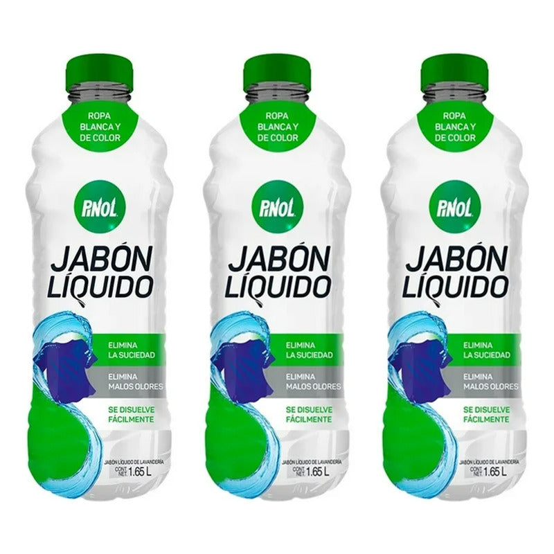 Jabón Líquido Pinol 1.6 L (3 Piezas)