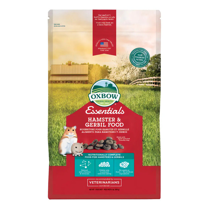 Alimento Fortificado Para Pequeños Animales Oxbow Animal Health Healthy Handfuls Para Hámsteres Y Jerbos, 1 Libra