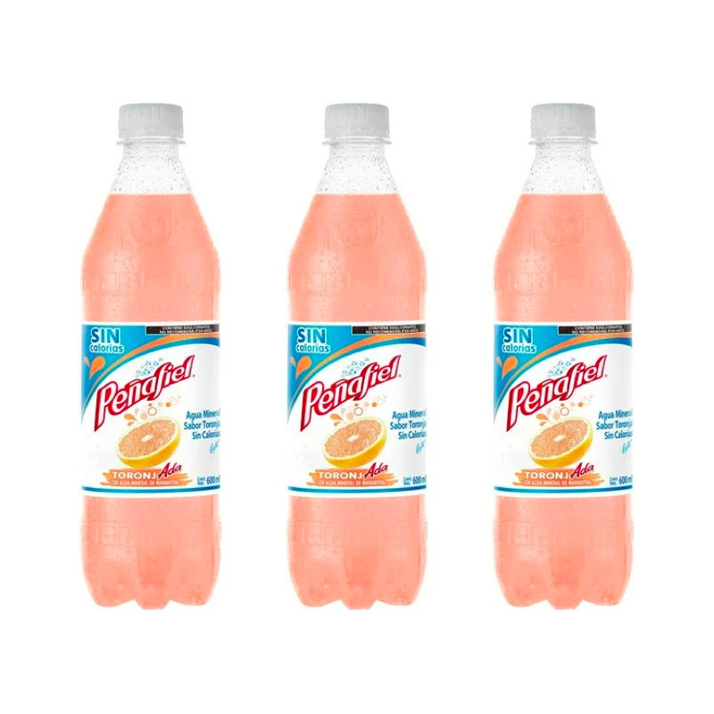 Agua Peñafiel Adas Ligera Sabor Toronjada 3 Pzas De 600ml