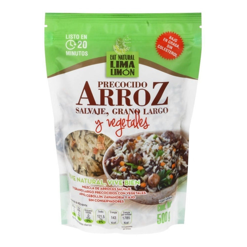 Arroz Instantaneo Salvaje Verde Limon 500 Grs 2 Bolsas