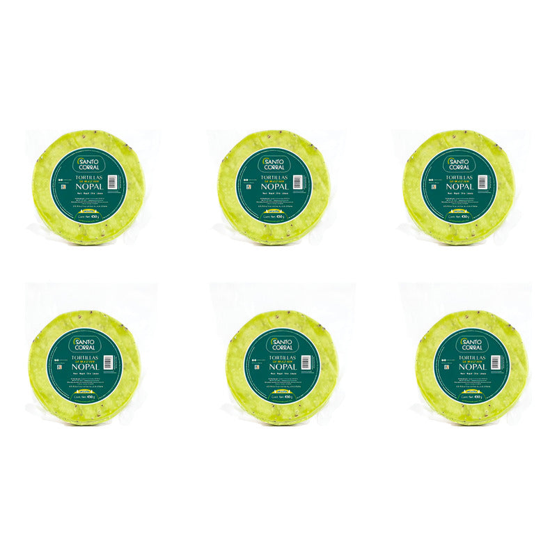 Tortilla Santo Corral Nopal, Chia, Linaza 6 Piezas De 450gr