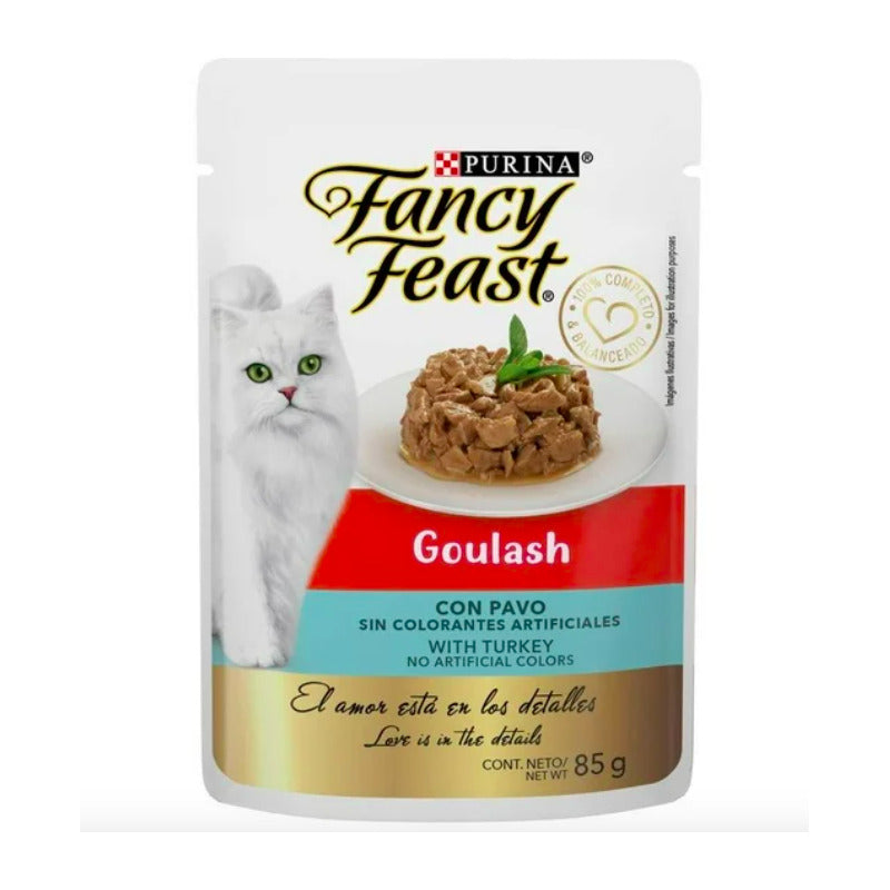 Alimento Para Gato Fancy Feast Goulash Pavo 6 Pzas De 85g