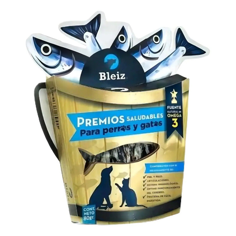 Premio Para Perros Y Gatos, Anchovetas 80 Gr, Bleiz Raw Food