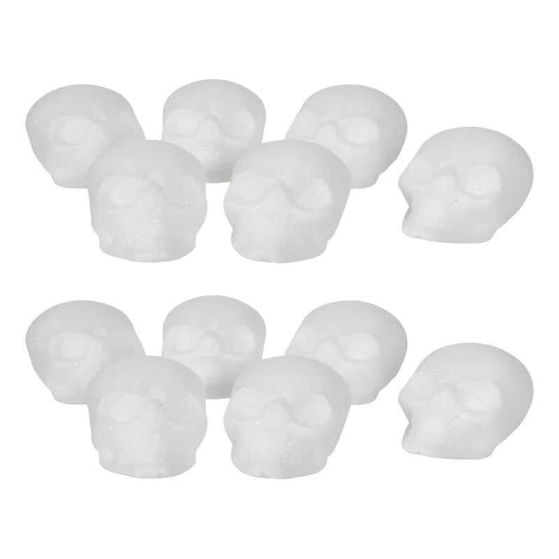 Craneos Diamantados Color Blanco De 5.5 X 4.5 X 7cm 12pz