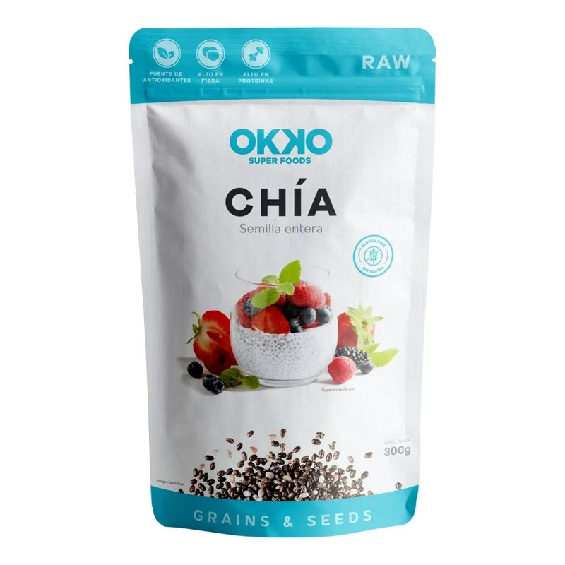 Semilla De Chia Entera Okko De 300 Gr