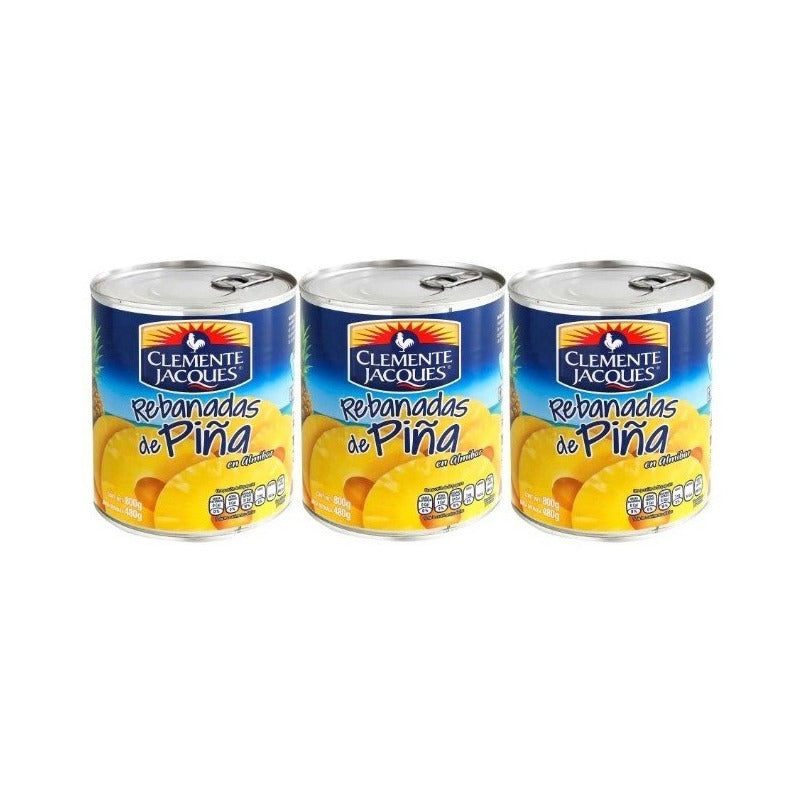 Piña En Almíbar En Rebanadas De 800g (3piezas)