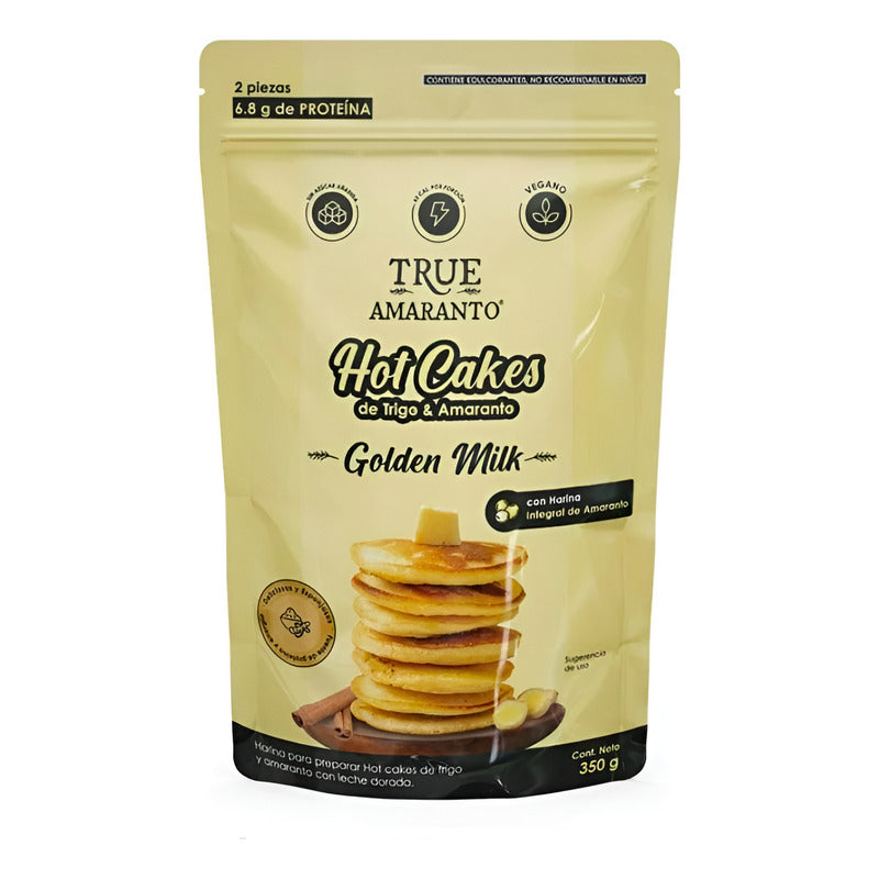 Harina Para Hot Cakes True Amaranto Golden Milk 2 Pz De 350g