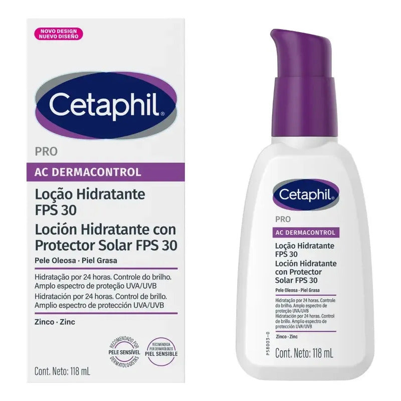 Hidratante Facial Cetaphil Pro Ac Contol Fps 30 De 110ml Grasa Día