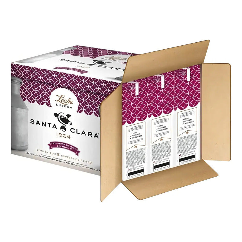 Leche Santa Clara Entera 1 Litro 12 Piezas Od.st