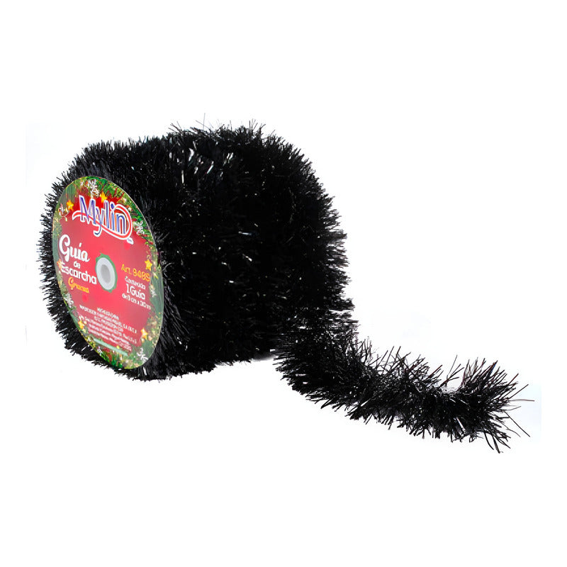 Escarcha Metálica Color Negro 3 Carretes De 9cm X 30m