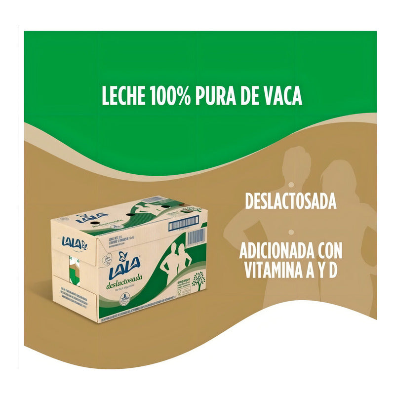 Leche Lala Deslactosada 12 Pzas De 1 L C/u