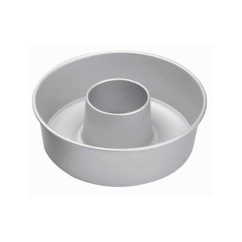Molde De Aluminio Rosca Recta Hornear Pan, Pastel. 40 Cm Gris