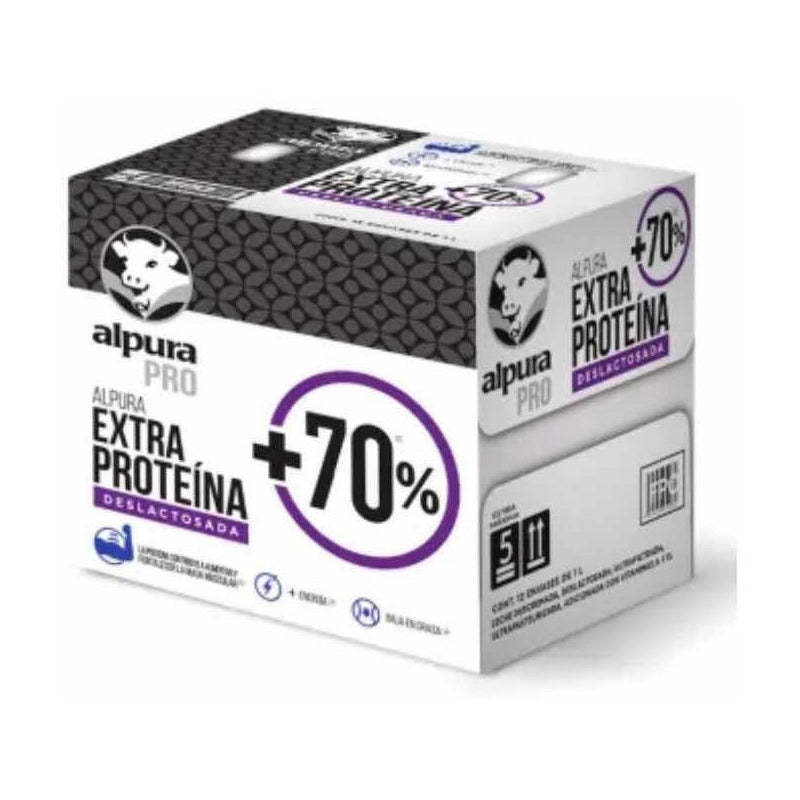 Leche Alpura Proextra Proteína Deslactosada 12pza De 1lt