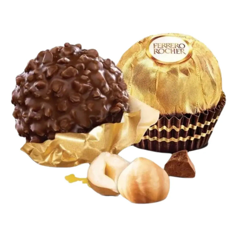 Chocolate Ferrero Rocher Relleno Con Avellana Con 16 Pzas