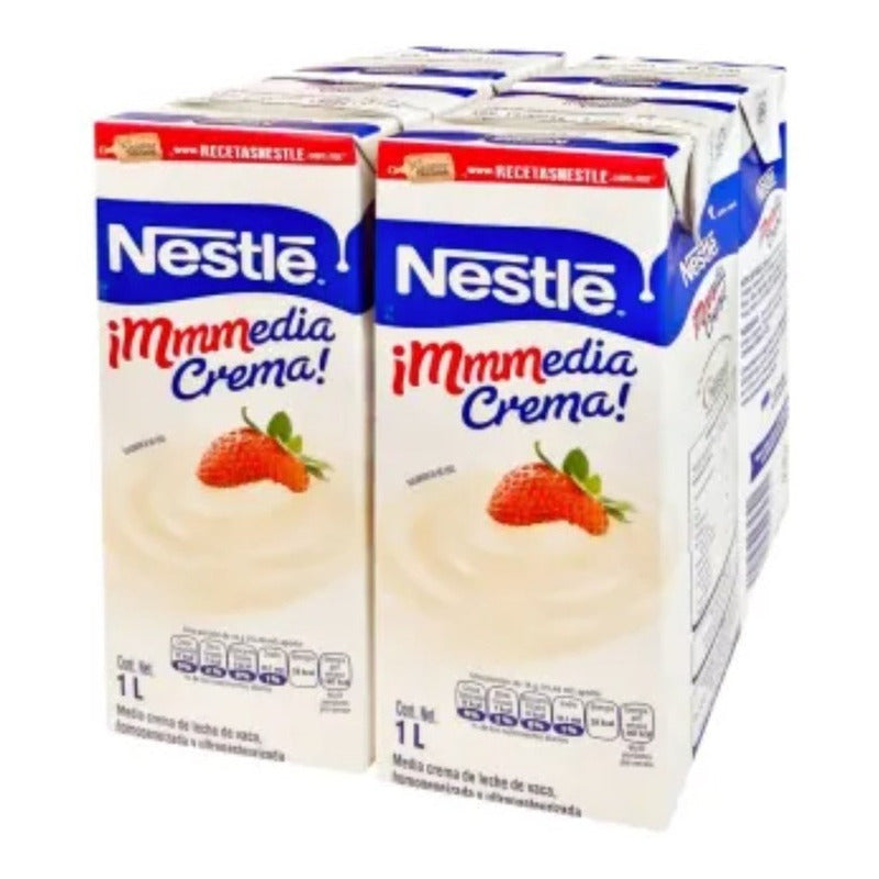 Media Crema Nestlé 4 Pzas De 1l